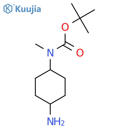 tert-butyl trans-N-(4-aminocyclohexyl)-N-methyl-carbamate structure