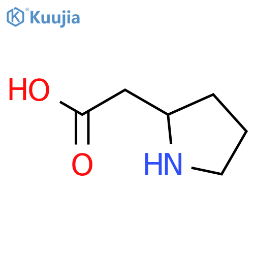 2-[(2S)-pyrrolidin-2-yl]acetic acid structure