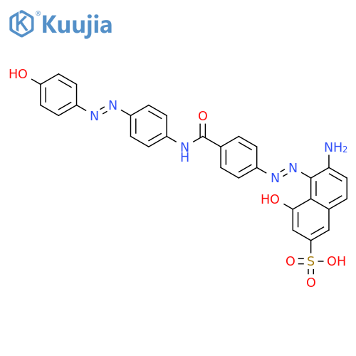 2-Naphthalenesulfonicacid,6-amino-4-hydroxy-5-[2-[4-[[[4-[2-(4-hydroxyphenyl)diazenyl]phenyl]amino]carbonyl]phenyl]diazenyl]- structure