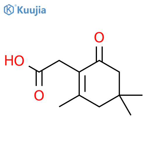 1-Cyclohexene-1-acetic acid, 2,4,4-trimethyl-6-oxo- structure