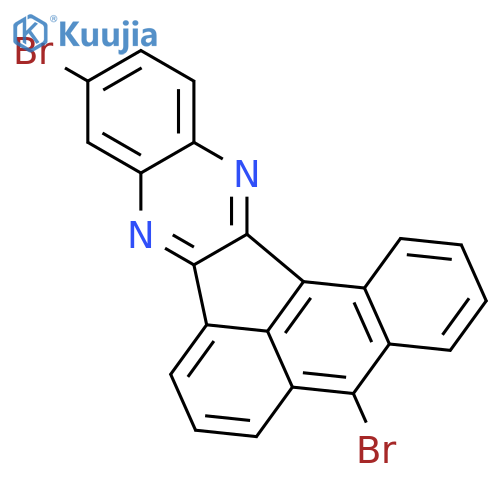 Aceanthryleno[1,2-b]quinoxaline, 5,11-dibromo- structure