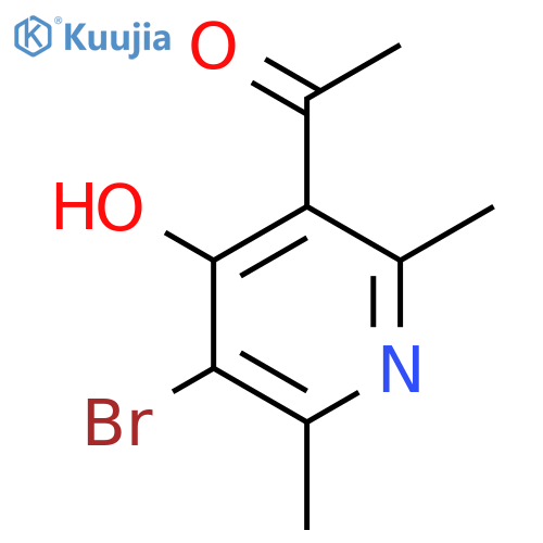 1-(5-Bromo-4-hydroxy-2,6-dimethylpyridin-3-yl)ethan-1-one structure