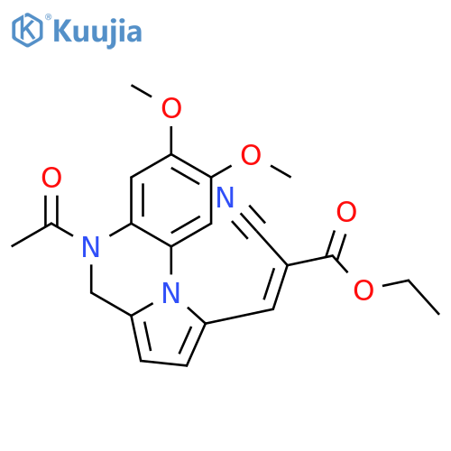 Ethyl (z)-3-(5-acetyl-7,8-dimethoxy-4h-pyrrolo[1,2-a]quinoxalin-1-yl)-2-cyanoprop-2-enoate structure