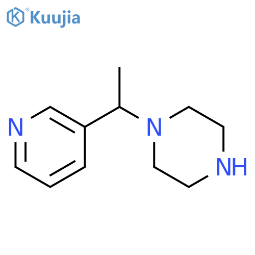 1-[1-(pyridin-3-yl)ethyl]piperazine structure