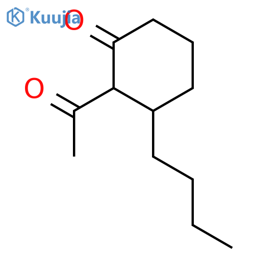 Cyclohexanone, 2-acetyl-3-butyl- structure
