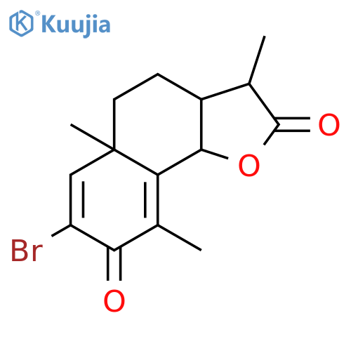 7-bromo-3,5a,9-trimethyl-3a,4,5,9b-tetrahydro-3h-benzo[g][1]benzofuran-2,8-dione structure