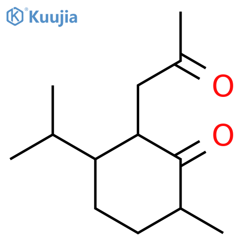 3-Isopropyl-6-methyl-2-(2-oxopropyl)cyclohexanone structure