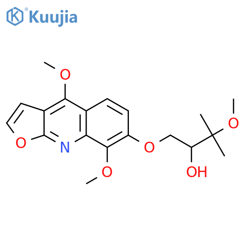 2-Butanol,1-[(4,8-dimethoxyfuro[2,3-b]quinolin-7-yl)oxy]-3-methoxy-3-methyl- structure