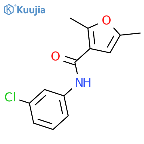 N-(3-chlorophenyl)-2,5-dimethylfuran-3-carboxamide structure
