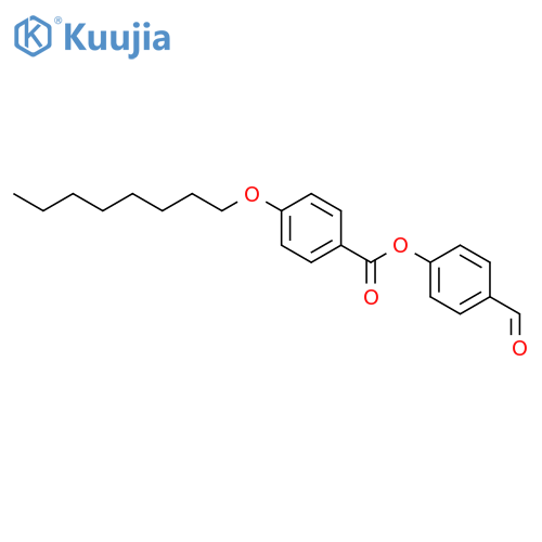 Benzoic acid, 4-(octyloxy)-, 4-formylphenyl ester structure