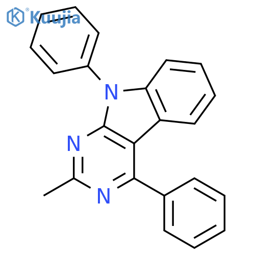 9H-PYRIMIDO[4,5-B]INDOLE, 2-METHYL-4,9-DIPHENYL- structure