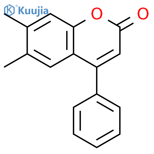 2H-1-Benzopyran-2-one, 6,7-dimethyl-4-phenyl- structure