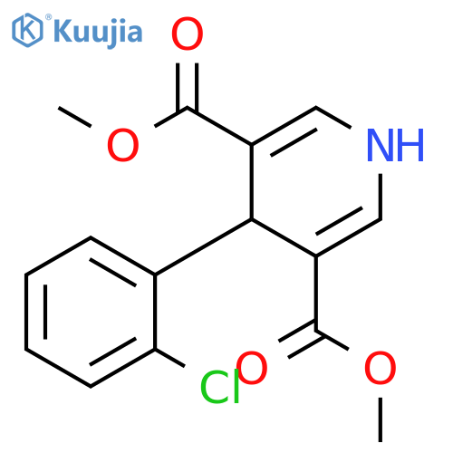 dimethyl 4-(2-chlorophenyl)-1,4-dihydropyridine-3,5-dicarboxylate structure