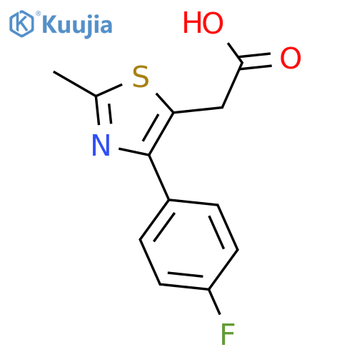 2-4-(4-fluorophenyl)-2-methyl-1,3-thiazol-5-ylacetic acid structure