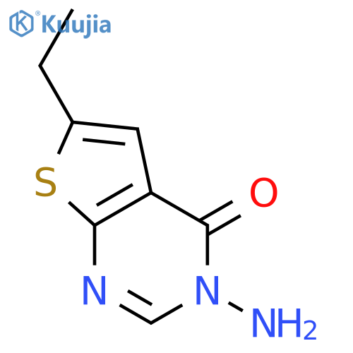 3-amino-6-ethyl-3H,4H-thieno2,3-dpyrimidin-4-one structure