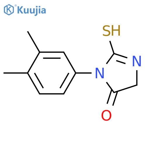 1-(3,4-dimethylphenyl)-2-sulfanyl-4,5-dihydro-1H-imidazol-5-one structure