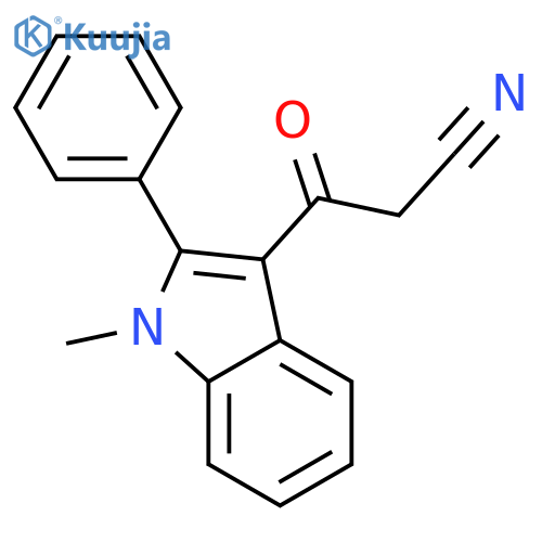 3-(1-Methyl-2-phenyl-1H-indol-3-yl)-3-oxopropanenitrile structure