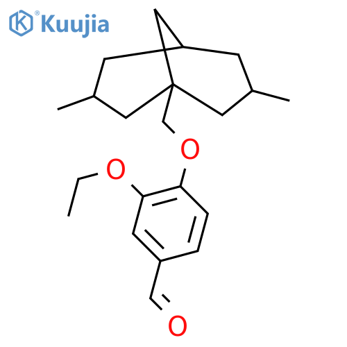 4-({3,7-dimethylbicyclo3.3.1nonan-1-yl}methoxy)-3-ethoxybenzaldehyde structure