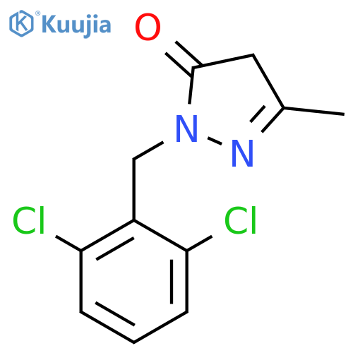 1-(2,6-Dichlorophenyl)methyl-3-methyl-4,5-dihydro-1H-pyrazol-5-one structure