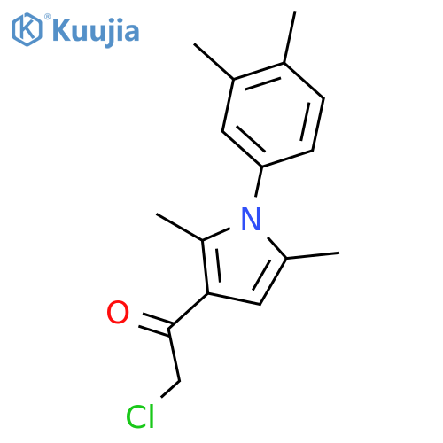 2-chloro-1-1-(3,4-dimethylphenyl)-2,5-dimethyl-1H-pyrrol-3-ylethan-1-one structure