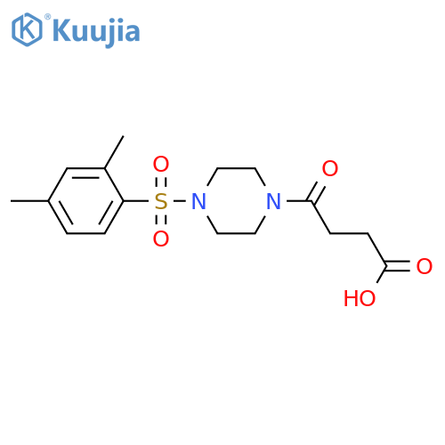 4-[4-(2,4-dimethylbenzenesulfonyl)piperazin-1-yl]-4-oxobutanoic acid structure