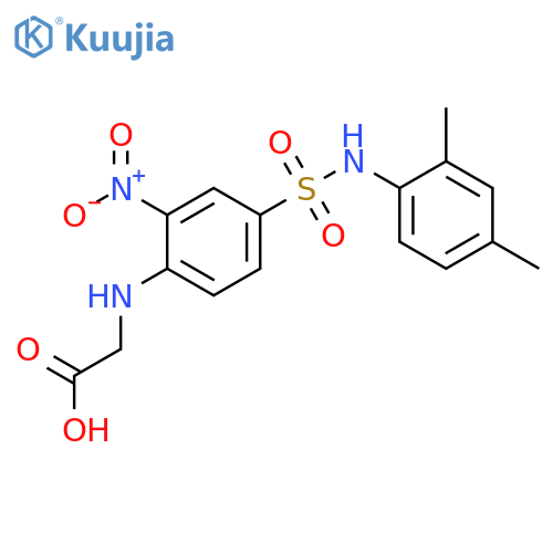 [4-(2,4-Dimethyl-phenylsulfamoyl)-2-nitro-phenylamino]-acetic acid structure