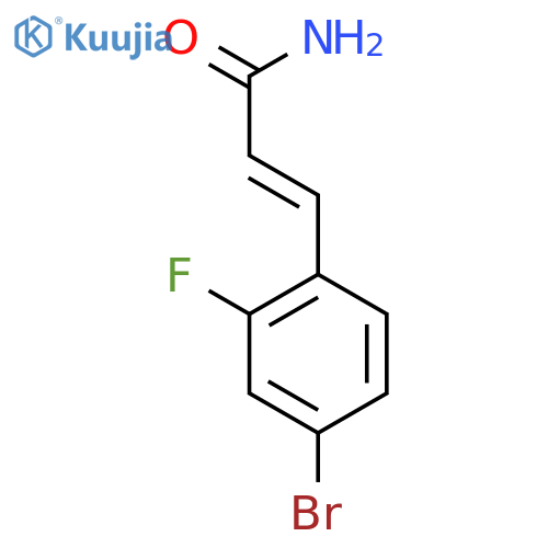 (2E)-3-(4-Bromo-2-fluorophenyl)prop-2-enamide structure
