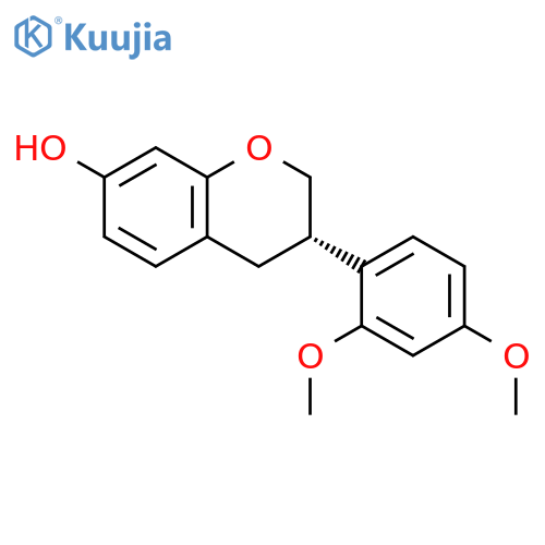 2H-1-Benzopyran-7-ol, 3-(2,4-dimethoxyphenyl)-3,4-dihydro-, (S)- structure