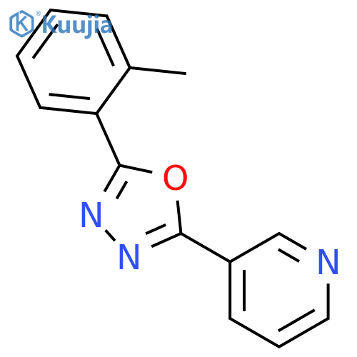 Pyridine, 3-[5-(2-methylphenyl)-1,3,4-oxadiazol-2-yl]- structure