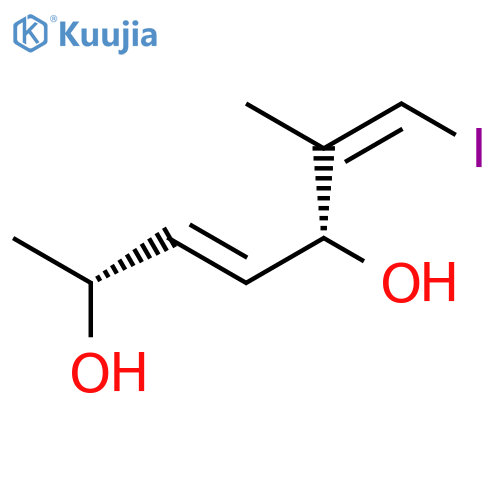 3,6-HEPTADIENE-2,5-DIOL, 7-IODO-6-METHYL-, (2R,3E,5R,6Z)- structure