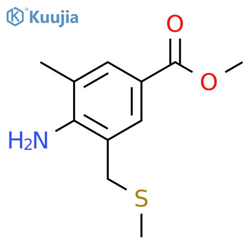 BENZOIC ACID, 4-AMINO-3-METHYL-5-[(METHYLTHIO)METHYL]-, METHYL ESTER structure