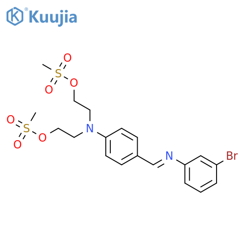 2-[4-[(3-bromophenyl)iminomethyl]-n-(2-methylsulfonyloxyethyl)anilino]ethyl Methanesulfonate;hydrochloride structure
