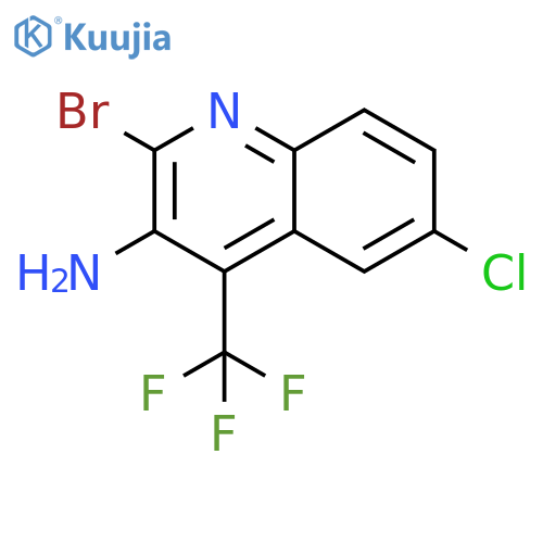 3-QUINOLINAMINE, 2-BROMO-6-CHLORO-4-(TRIFLUOROMETHYL)- structure