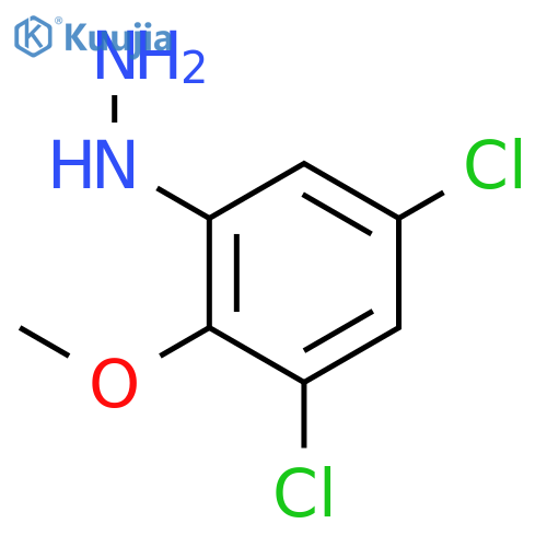 (3,5-dichloro-2-methoxyphenyl)hydrazine structure