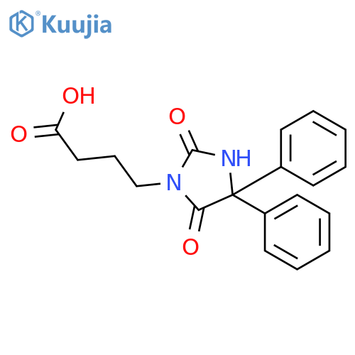 5,5-Diphenylhydantoin-3-butyric Acid structure