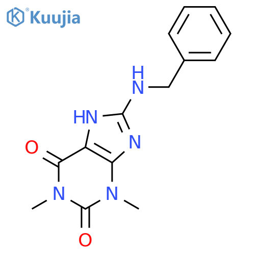 1H-Purine-2,6-dione,3,9-dihydro-1,3-dimethyl-8-[(phenylmethyl)amino]- structure