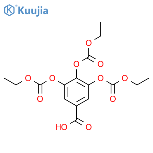 Benzoic acid, 3,4,5-tris[(ethoxycarbonyl)oxy]- structure