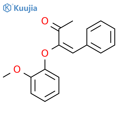 3-BUTEN-2-ONE, 3-(2-METHOXYPHENOXY)-4-PHENYL- structure