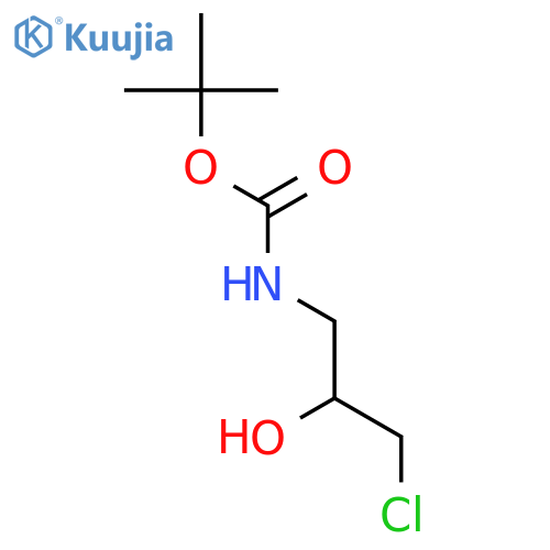 tert-Butyl (3-Chloro-2-hydroxypropyl)carbamate structure