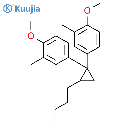 BENZENE, 1,1'-(BUTYLCYCLOPROPYLIDENE)BIS[4-METHOXY-3-METHYL- structure