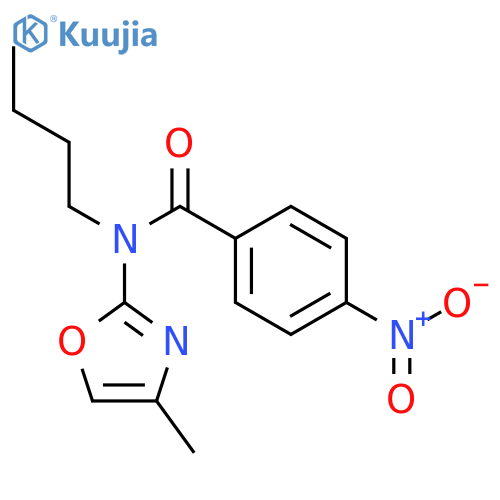 Benzamide, N-butyl-N-(4-methyl-2-oxazolyl)-4-nitro- structure