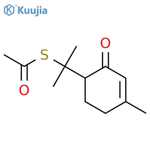 Ethanethioic acid,S-[1-methyl-1-(4-methyl-2-oxo-3-cyclohexen-1-yl)ethyl] ester structure