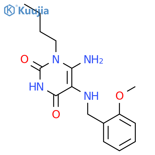 6-AMINO-1-BUTYL-5-(2-METHOXY-BENZYLAMINO)-1H-PYRIMIDINE-2,4-DIONE structure