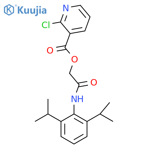 {[2,6-Bis(propan-2-yl)phenyl]carbamoyl}methyl 2-chloropyridine-3-carboxylate structure