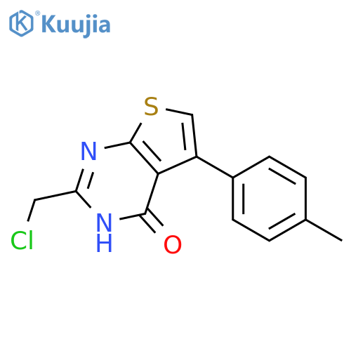 2-(chloromethyl)-5-(4-methylphenyl)-3H,4H-thieno2,3-dpyrimidin-4-one structure