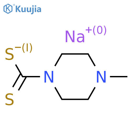 Sodium 4-methylpiperazine-1-carbodithioate structure