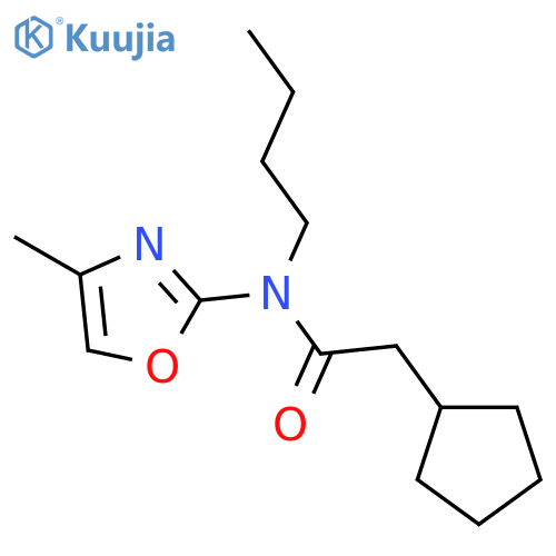 Cyclopentaneacetamide, N-butyl-N-(4-methyl-2-oxazolyl)- structure