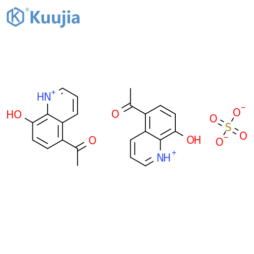 Bis(5-acetyl-8-hydroxyquinolinium) sulphate structure