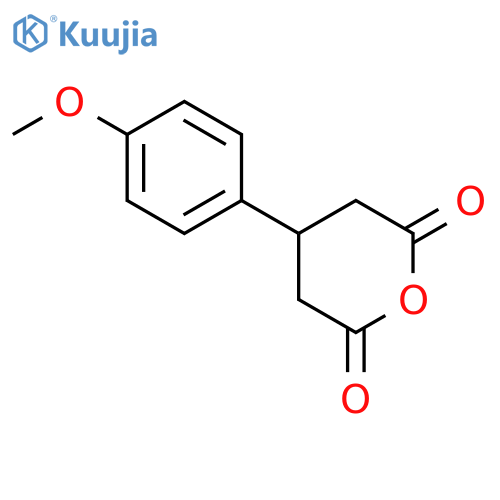 4-(4-methoxyphenyl)dihydro-2H-pyran-2,6(3H)-dione structure