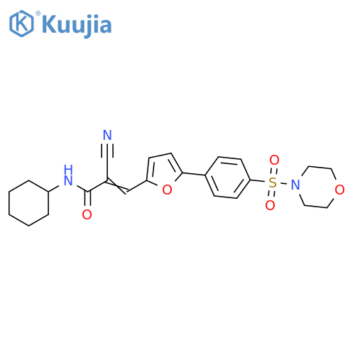 2-Cyano-N-cyclohexyl-3-[5-[4-(4-morpholinylsulfonyl)phenyl]-2-furanyl]-2-propenamide structure